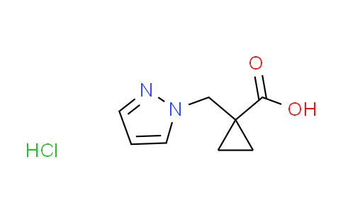CAS No. 1255717-43-1, 1-(1H-pyrazol-1-ylmethyl)cyclopropanecarboxylic acid hydrochloride