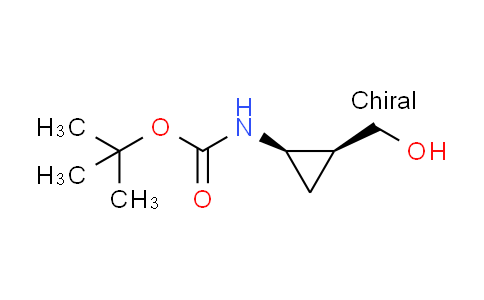 CAS No. 162129-49-9, tert-butyl cis-(2-hydroxymethyl)cyclopropylcarbamate