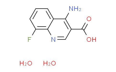 CAS No. 1609407-49-9, 4-amino-8-fluoro-3-quinolinecarboxylic acid dihydrate