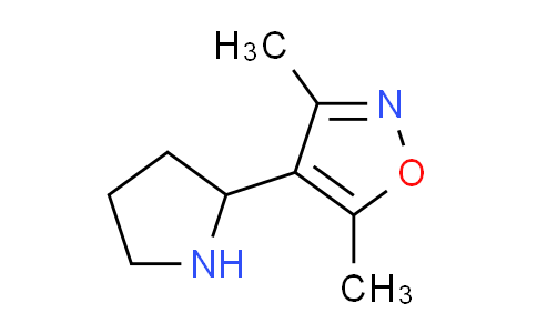 CAS No. 1018128-26-1, 3,5-dimethyl-4-(2-pyrrolidinyl)isoxazole