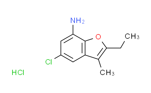 CAS No. 1185301-77-2, (5-chloro-2-ethyl-3-methyl-1-benzofuran-7-yl)amine hydrochloride