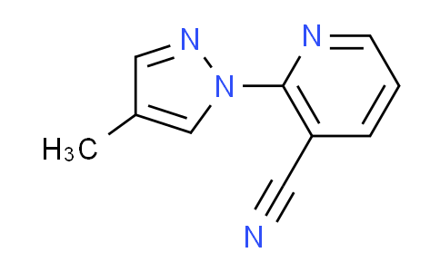 CAS No. 1119391-07-9, 2-(4-methyl-1H-pyrazol-1-yl)nicotinonitrile
