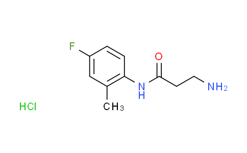 CAS No. 1147210-04-5, N~1~-(4-fluoro-2-methylphenyl)-beta-alaninamide hydrochloride
