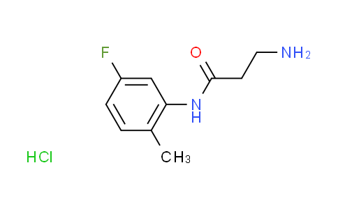 CAS No. 1147192-77-5, N~1~-(5-fluoro-2-methylphenyl)-beta-alaninamide hydrochloride