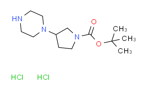 CAS No. 1332530-47-8, tert-butyl 3-(1-piperazinyl)-1-pyrrolidinecarboxylate dihydrochloride