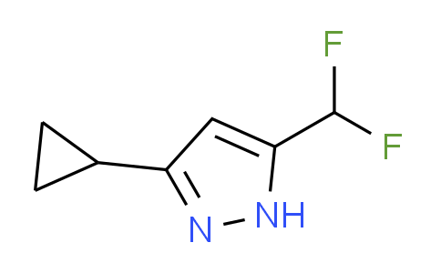 CAS No. 1042768-00-2, 3-cyclopropyl-5-(difluoromethyl)-1H-pyrazole