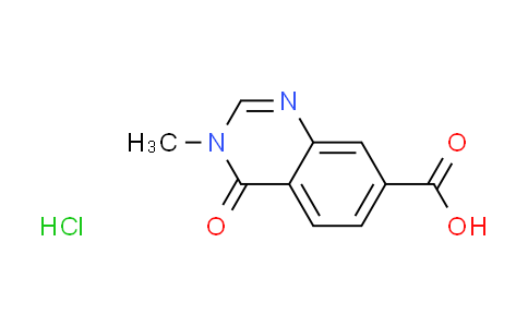 CAS No. 1609403-76-0, 3-methyl-4-oxo-3,4-dihydro-7-quinazolinecarboxylic acid hydrochloride