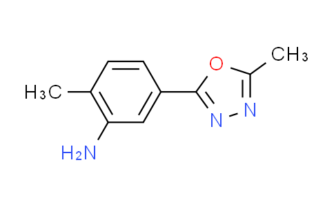 CAS No. 796070-75-2, 2-methyl-5-(5-methyl-1,3,4-oxadiazol-2-yl)aniline