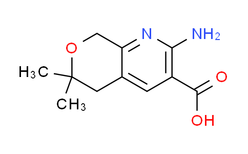 CAS No. 494776-07-7, 2-amino-6,6-dimethyl-5,8-dihydro-6H-pyrano[3,4-b]pyridine-3-carboxylic acid