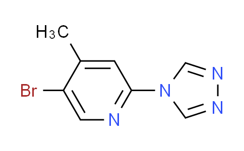 CAS No. 1060817-70-0, 5-bromo-4-methyl-2-(4H-1,2,4-triazol-4-yl)pyridine