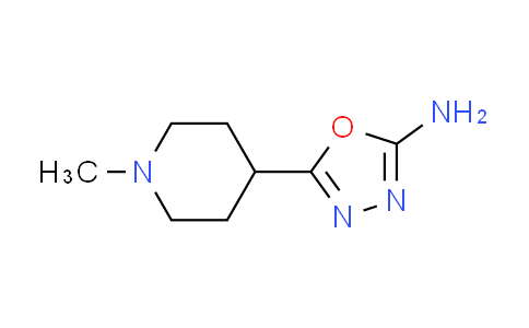 CAS No. 7659-03-2, 5-(1-methyl-4-piperidinyl)-1,3,4-oxadiazol-2-amine