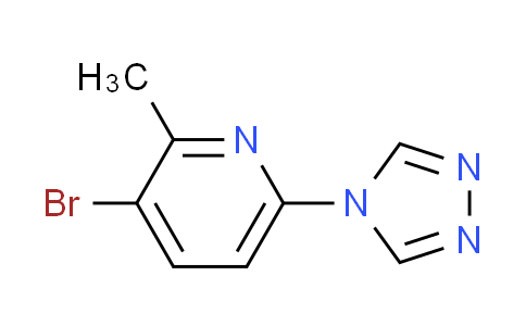 CAS No. 1060817-73-3, 3-bromo-2-methyl-6-(4H-1,2,4-triazol-4-yl)pyridine