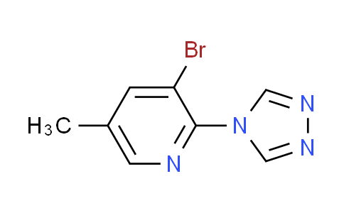CAS No. 1123169-57-2, 3-bromo-5-methyl-2-(4H-1,2,4-triazol-4-yl)pyridine