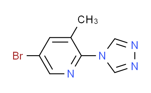 CAS No. 1082766-52-6, 5-bromo-3-methyl-2-(4H-1,2,4-triazol-4-yl)pyridine