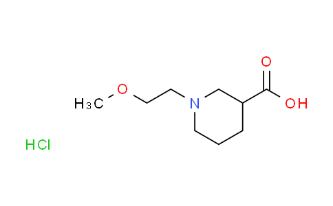 CAS No. 1185299-82-4, 1-(2-methoxyethyl)-3-piperidinecarboxylic acid hydrochloride