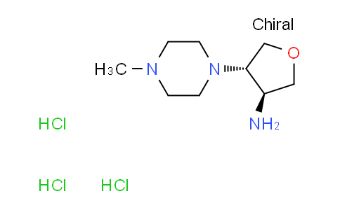CAS No. 1390654-93-9, [trans-4-(4-methyl-1-piperazinyl)tetrahydro-3-furanyl]amine trihydrochloride