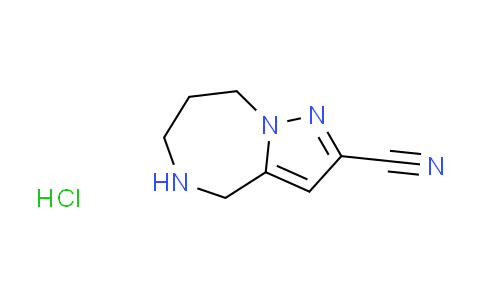 CAS No. 1268983-06-7, 5,6,7,8-tetrahydro-4H-pyrazolo[1,5-a][1,4]diazepine-2-carbonitrile hydrochloride