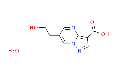 CAS No. 1389313-32-9, 6-(2-hydroxyethyl)pyrazolo[1,5-a]pyrimidine-3-carboxylic acid hydrate