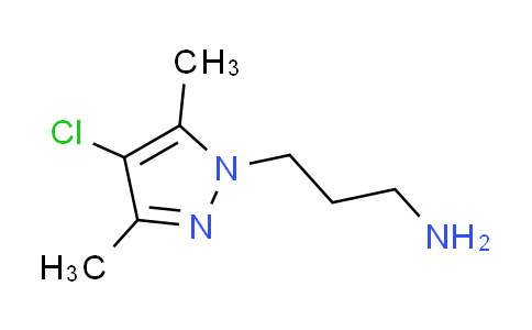 CAS No. 956786-61-1, 3-(4-chloro-3,5-dimethyl-1H-pyrazol-1-yl)-1-propanamine