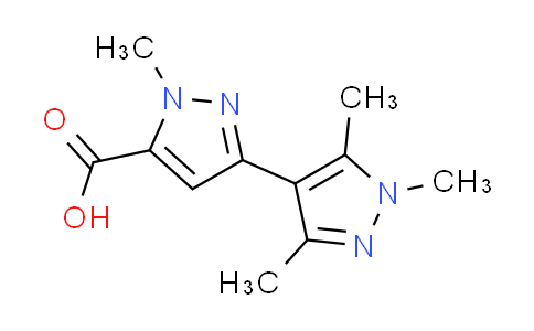 CAS No. 1170910-12-9, 1,1',3',5'-tetramethyl-1H,1'H-3,4'-bipyrazole-5-carboxylic acid