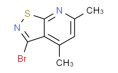 CAS No. 61889-26-7, 3-bromo-4,6-dimethylisothiazolo[5,4-b]pyridine