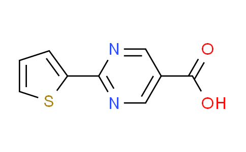 CAS No. 916766-97-7, 2-(2-thienyl)-5-pyrimidinecarboxylic acid
