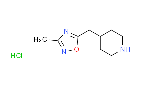 CAS No. 1609395-95-0, 4-[(3-methyl-1,2,4-oxadiazol-5-yl)methyl]piperidine hydrochloride