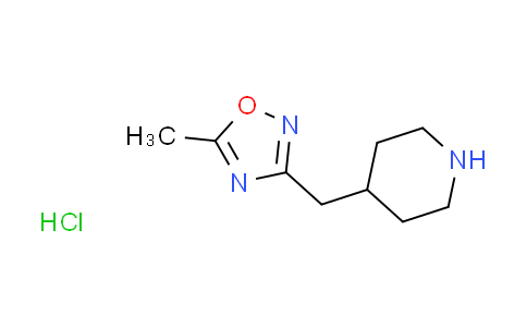 CAS No. 1609403-11-3, 4-[(5-methyl-1,2,4-oxadiazol-3-yl)methyl]piperidine hydrochloride