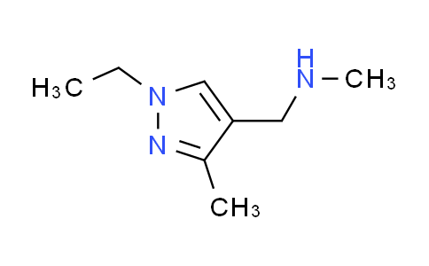 CAS No. 956363-88-5, 1-(1-ethyl-3-methyl-1H-pyrazol-4-yl)-N-methylmethanamine