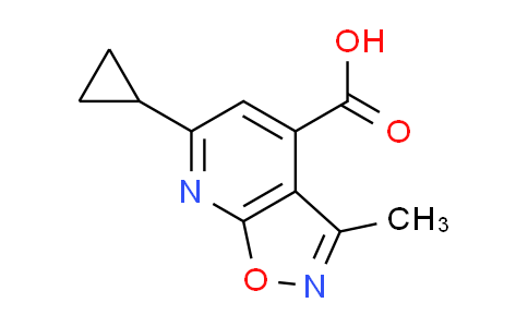 CAS No. 923258-65-5, 6-cyclopropyl-3-methylisoxazolo[5,4-b]pyridine-4-carboxylic acid