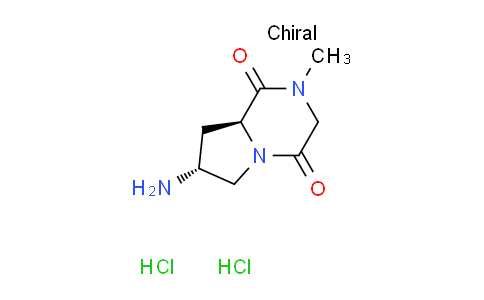 CAS No. 1609388-54-6, (7R,8aS)-7-amino-2-methylhexahydropyrrolo[1,2-a]pyrazine-1,4-dione dihydrochloride