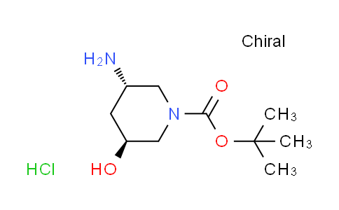 CAS No. 1820569-43-4, tert-butyl trans-3-amino-5-hydroxy-1-piperidinecarboxylate hydrochloride