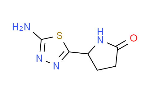 CAS No. 1256643-02-3, 5-(5-amino-1,3,4-thiadiazol-2-yl)-2-pyrrolidinone
