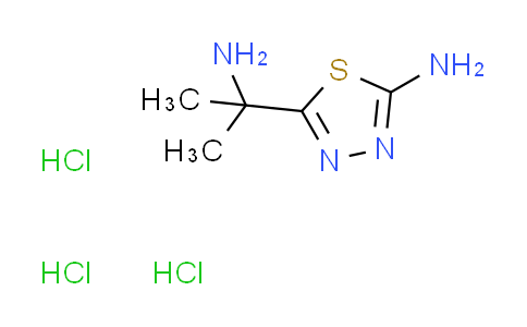 CAS No. 1609403-73-7, 5-(1-amino-1-methylethyl)-1,3,4-thiadiazol-2-amine trihydrochloride