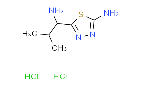 CAS No. 1293931-69-7, 5-(1-amino-2-methylpropyl)-1,3,4-thiadiazol-2-amine dihydrochloride