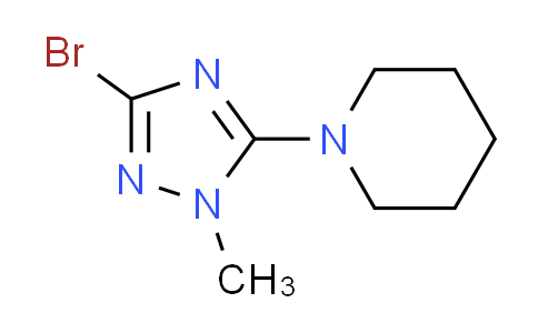 CAS No. 1243250-23-8, 1-(3-bromo-1-methyl-1H-1,2,4-triazol-5-yl)piperidine