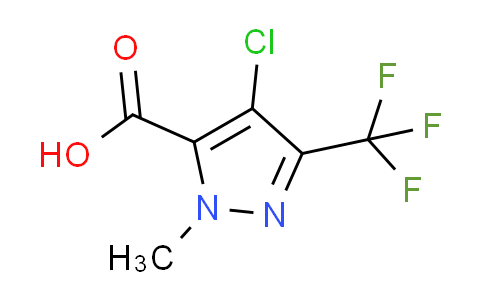CAS No. 128694-71-3, 4-chloro-1-methyl-3-(trifluoromethyl)-1H-pyrazole-5-carboxylic acid