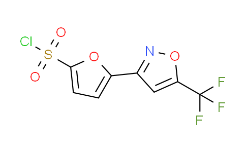 CAS No. 1268334-87-7, 5-[5-(trifluoromethyl)-3-isoxazolyl]-2-furansulfonyl chloride