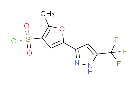 CAS No. 1287752-71-9, 2-methyl-5-[5-(trifluoromethyl)-1H-pyrazol-3-yl]-3-furansulfonyl chloride