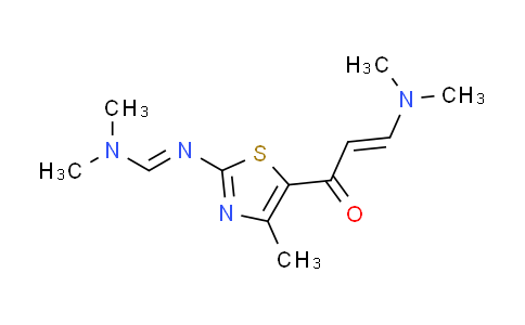 CAS No. 507487-90-3, N'-{5-[(2E)-3-(dimethylamino)-2-propenoyl]-4-methyl-1,3-thiazol-2-yl}-N,N-dimethylimidoformamide
