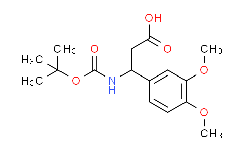 CAS No. 284492-37-1, 3-[(tert-butoxycarbonyl)amino]-3-(3,4-dimethoxyphenyl)propanoic acid