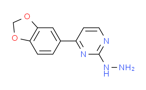 CAS No. 1334490-02-6, 4-(1,3-benzodioxol-5-yl)-2-hydrazinopyrimidine