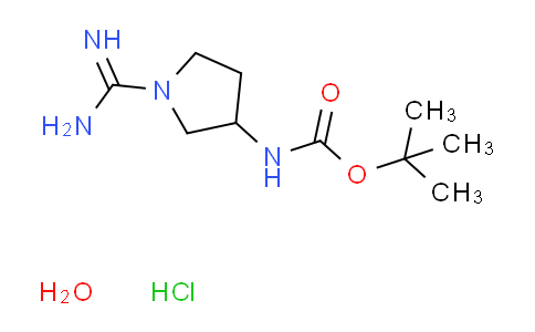 tert-butyl {1-[amino(imino)methyl]-3-pyrrolidinyl}carbamate hydrochloride hydrate