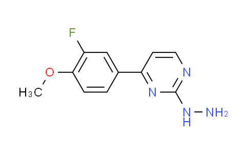 CAS No. 1410821-09-8, 4-(3-fluoro-4-methoxyphenyl)-2-hydrazinopyrimidine