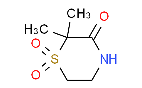 CAS No. 89676-88-0, 2,2-dimethyl-3-thiomorpholinone 1,1-dioxide