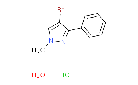 CAS No. 105994-55-6, 4-bromo-1-methyl-3-phenyl-1H-pyrazole hydrochloride hydrate