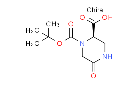 CAS No. 1191885-45-6, (2R)-1-(tert-butoxycarbonyl)-5-oxo-2-piperazinecarboxylic acid