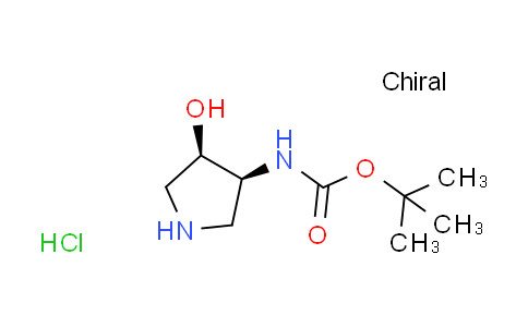 CAS No. 214629-34-2, tert-butyl rac-[(3S,4R)-4-hydroxy-3-pyrrolidinyl]carbamate hydrochloride