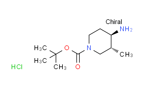 CAS No. 1609396-28-2, tert-butyl trans-4-amino-3-methyl-1-piperidinecarboxylate hydrochloride