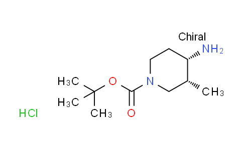 CAS No. 1609403-03-3, tert-butyl cis-4-amino-3-methyl-1-piperidinecarboxylate hydrochloride